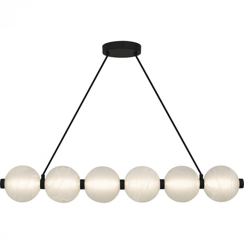 Quoizel Clarendon in Matte Black Linear Chandelier Model: PCCAD144MBK