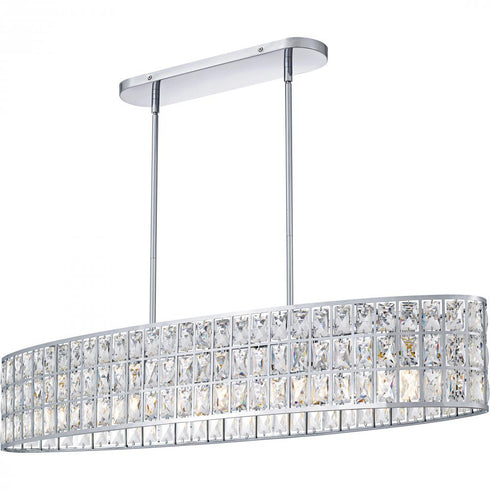 Quoizel Gibson 5 Light in Polished Chrome Linear Chandelier Model: GIB542C