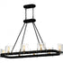 Quoizel Gloucester 8 Light in Matte Black Linear Chandelier Model: GLC842MBK