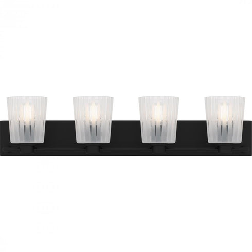 Quoizel Gray 4 Light in Matte Black Bath Light Model: RAY8632MBK