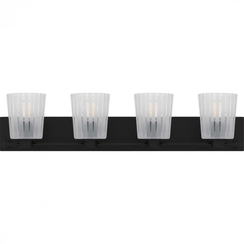 Quoizel Gray 4 Light in Matte Black Bath Light Model: RAY8632MBK