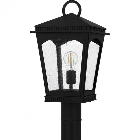 Quoizel Huck 1 Light in Earth Black Outdoor Post Lantern Model: HUK9010EK
