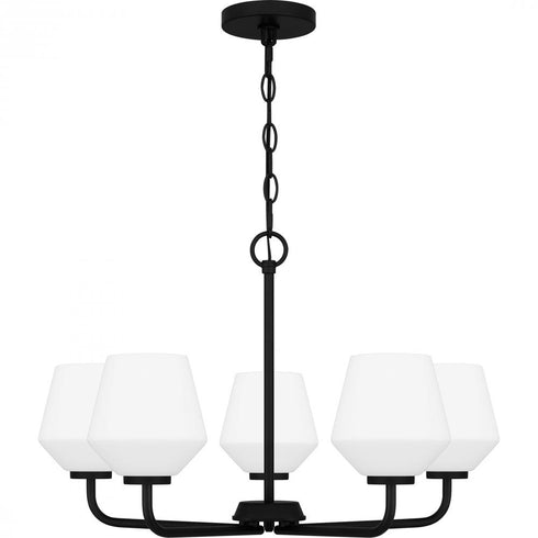 Quoizel Nielson Chandelier in Matte black Finish Model: NIE5025MBK