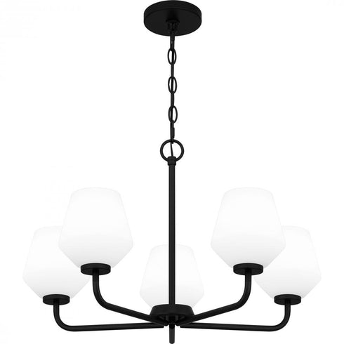 Quoizel Nielson Chandelier in Matte black Finish Model: NIE5025MBK
