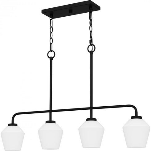 Quoizel Nielson Island Chandelier in Matte black Finish Model: NIE436MBK