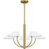 Quoizel Penley 5 Light in Brushed Gold Chandelier Model: PNY5028BRG