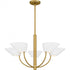 Quoizel Penley 5 Light in Brushed Gold Chandelier Model: PNY5028BRG
