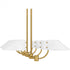 Quoizel Penley 6 Light in Brushed Gold Linear Chandelier Model: PNY842BRG