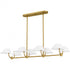 Quoizel Penley 6 Light in Brushed Gold Linear Chandelier Model: PNY842BRG