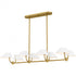 Quoizel Penley 6 Light in Brushed Gold Linear Chandelier Model: PNY842BRG