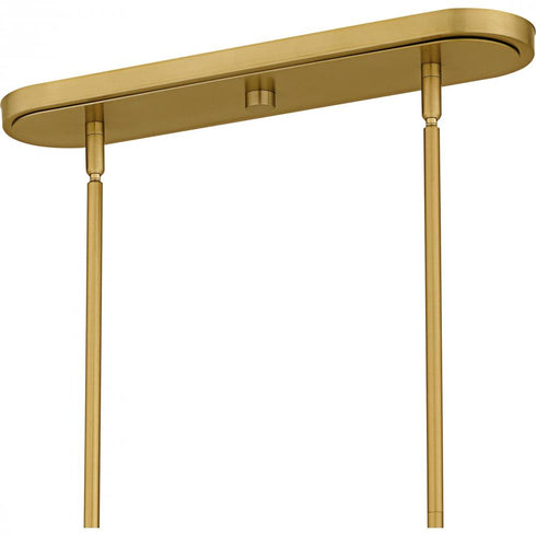 Quoizel Penley 6 Light in Brushed Gold Linear Chandelier Model: PNY842BRG