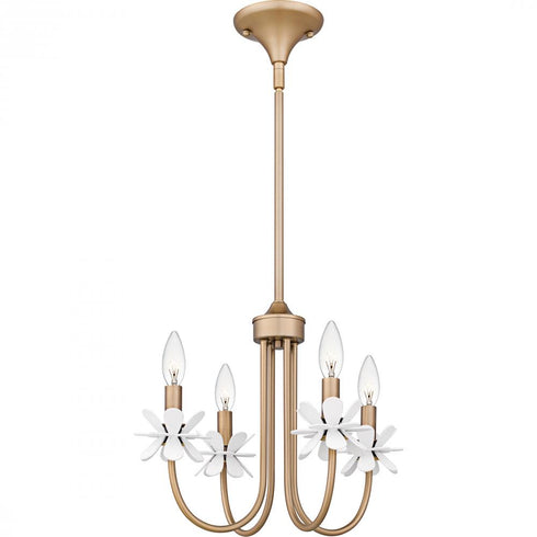 Quoizel Remy 4 Light in Bronze Gold Chandelier Model: REY5016BGD