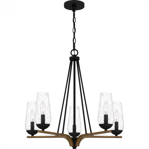 Quoizel Rochester Chandelier in Matte black Finish Model: ROC5025MBK