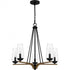 Quoizel Rochester Chandelier in Matte black Finish Model: ROC5025MBK