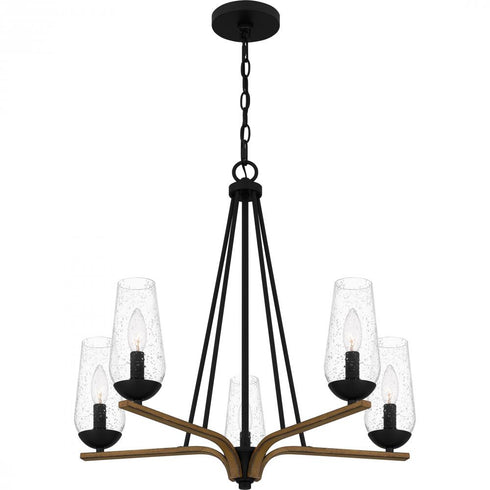 Quoizel Rochester Chandelier in Matte black Finish Model: ROC5025MBK