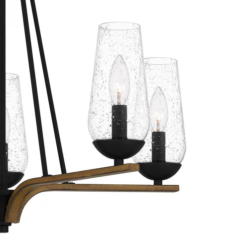 Quoizel Rochester Chandelier in Matte black Finish Model: ROC5025MBK