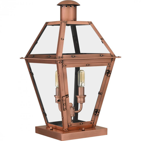 Quoizel Rue De Royal Outdoor Lantern in Aged Copper Finish Model: RO9110AC