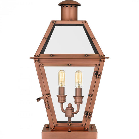 Quoizel Rue De Royal Outdoor Lantern in Aged Copper Finish Model: RO9110AC