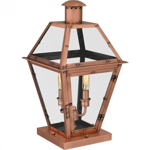 Quoizel Rue De Royal Outdoor Lantern in Aged Copper Finish Model: RO9110AC