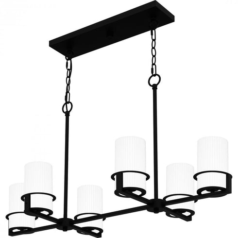 Quoizel Seymour Island Chandelier in Matte black Finish Model: SEY636MBK