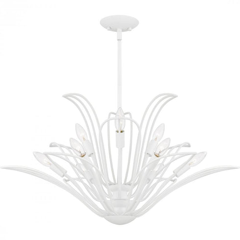 Quoizel Tallulah 9 Light in Sand White Chandelier Model: TLH5032SW