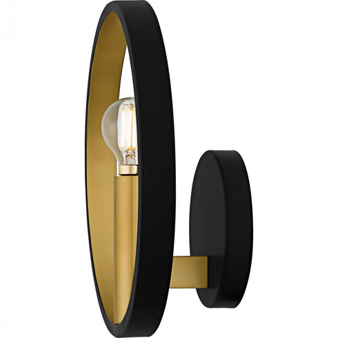 Quoizel Winsland 1 Light in Matte Black Wall Sconce Model: WID8810MBK
