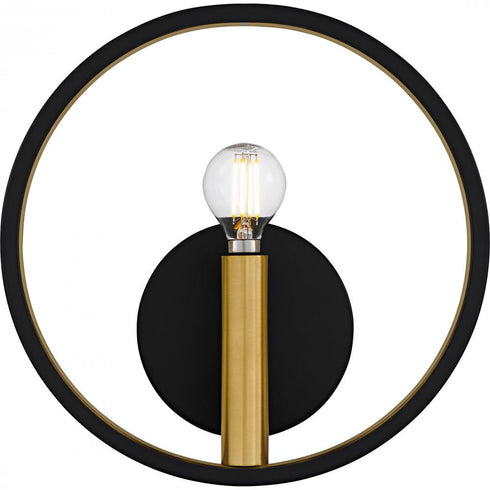 Quoizel Winsland 1 Light in Matte Black Wall Sconce Model: WID8810MBK