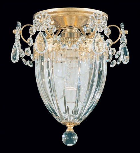 Schonbek Bagatelle 1 Light 120V Semi Flush Mount in Aurelia with Radiance Crystal Model: 1239-211R