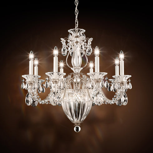 Schonbek Bagatelle 11 Light 120V Chandelier in Aurelia with Radiance Crystal Model: 1238N-211R