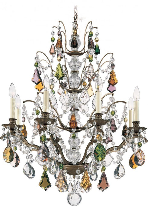 Schonbek Bordeaux 8 Light Crystal Chandelier