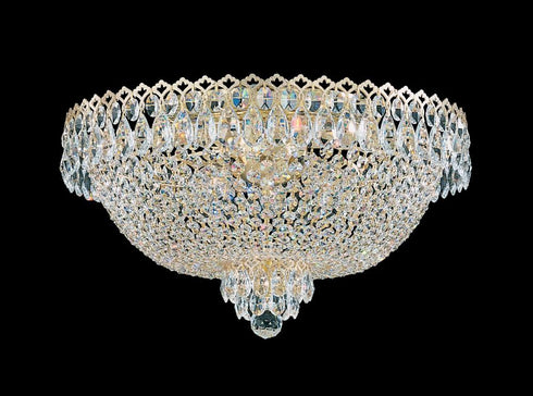 Schonbek Camelot 6 Light 120V Flush Mount in Polished Silver with Optic Crystal Model: 2618-40O
