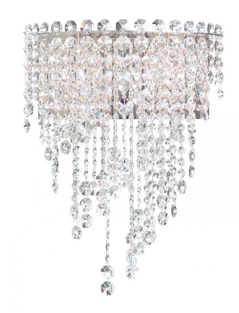 Schonbek Chantant 4 Light 120V Wall Sconce in Polished Stainless Steel with Optic Crystal Model: CH1232N-401O