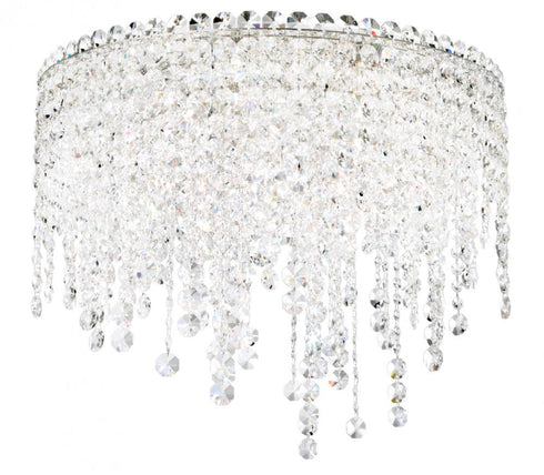 Schonbek Chantant 5 Light 120V Semi Flush Mount in Polished Stainless Steel with Optic Crystal Model: CH1801N-401O