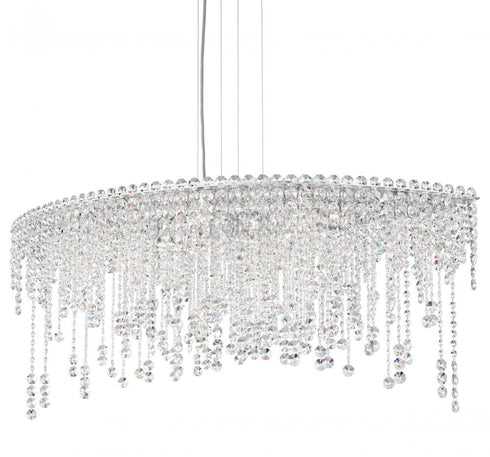 Schonbek Chantant 8 Light 120V Pendant in Polished Stainless Steel with Optic Crystal Model: CH4811N-401O