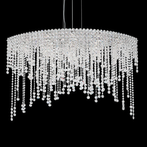 Schonbek Chantant 8 Light 120V Pendant in Polished Stainless Steel with Optic Crystal Model: CH4812N-401O