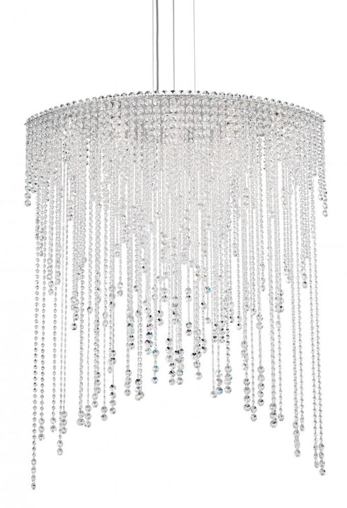 Schonbek Chantant 8 Light 120V Pendant in Polished Stainless Steel with Optic Crystal Model: CH4813N-401O