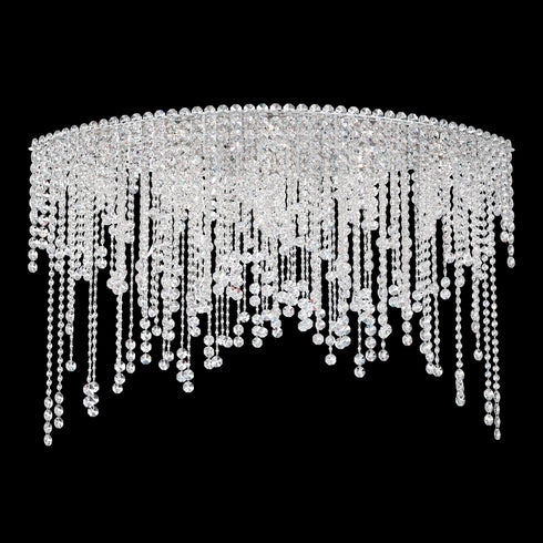 Schonbek Chantant 8 Light 120V Semi Flush Mount in Polished Stainless Steel with Optic Crystal Model: CH4802N-401O