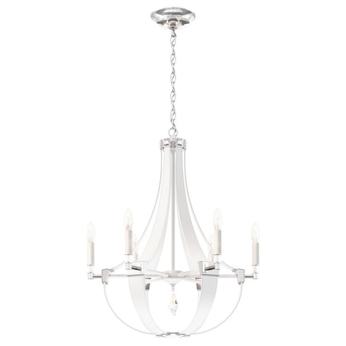 Schonbek Crystal Empire 6 Light 120V Chandelier in Grizzly Black with Radiance Crystal Model: CY1006N-LB1R