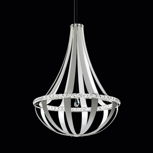 Schonbek Crystal Empire LED 45IN 3000K 120V Pendant in Chinook with Radiance Crystal Model: SCE130DN-LC1R
