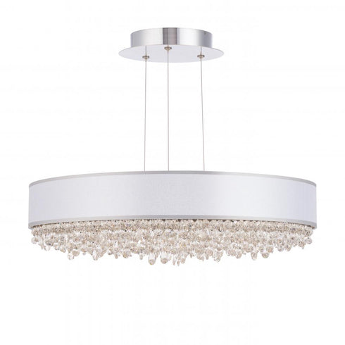 Schonbek Eclyptix LED 24IN 3000 3500 4000K 120V Pendant in Polished Stainless Steel with Radiance Smooth Model: S6324-401RS1