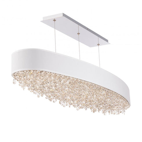 Schonbek Eclyptix LED 49IN 3000 3500 4000K 120V Pendant in Polished Stainless Steel with Radiance Smooth Model: S6349-401RS1