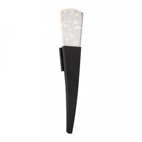 Schonbek Embrace 34IN LED 3000 3500 4000K 120V 277V Wall Sconce in Black with Optic Haze Quartz Model: S4833-18OH