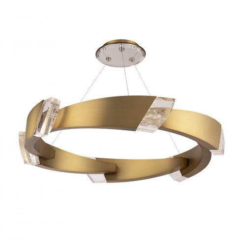 Schonbek Embrace 44IN LED 3000 3500 4000K 120V 277V Pendant in Black with Optic Haze Quartz Model: S4844-18OH