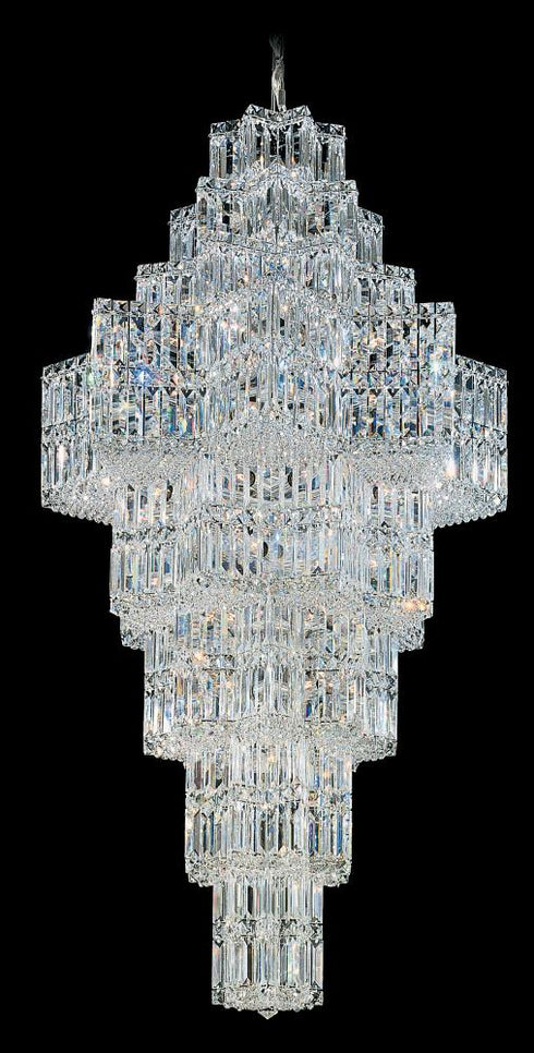 Schonbek Equinoxe 63 Light 120V Pendant in Polished Silver with Optic Crystal Model: 2727-40O