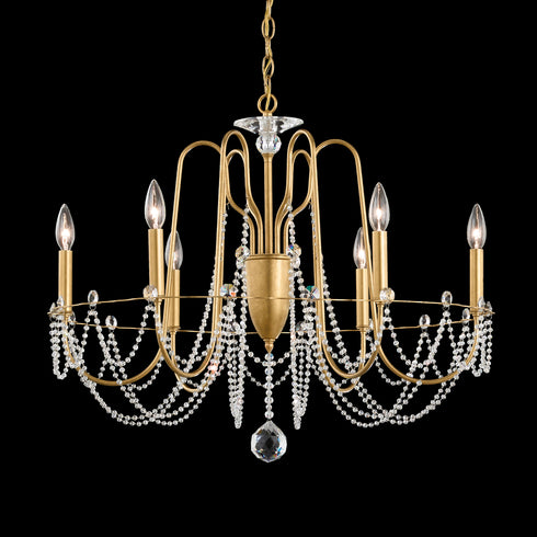 Schonbek Esmery 6 Light 120V Chandelier in White with Optic Crystal Model: AR1006N-06O