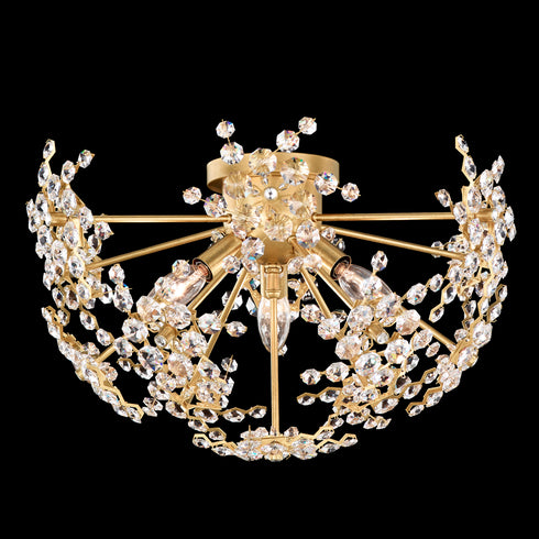 Schonbek Esteracae 18IN 120V Flush Mount in White Luster with Radiance Crystal Model: DN1218N-306R
