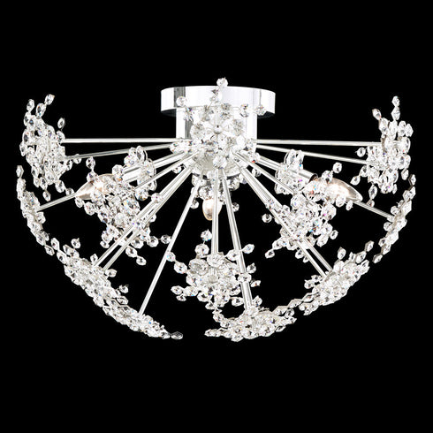 Schonbek Esteracae 3 Light Crystal Semi Flush Mount
