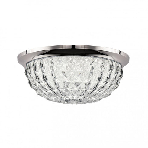 Schonbek Genoa 12IN LED 3000 3500 4000K 120V Flush Mount in Aged Brass with Optic Crystal Model: S5212-700O