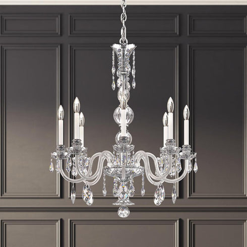 Schonbek Hamilton Nouveau 8 Light Crystal Chandelier