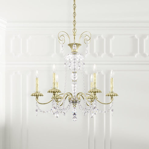 Schonbek Helenia 6 Light Crystal Chandelier
